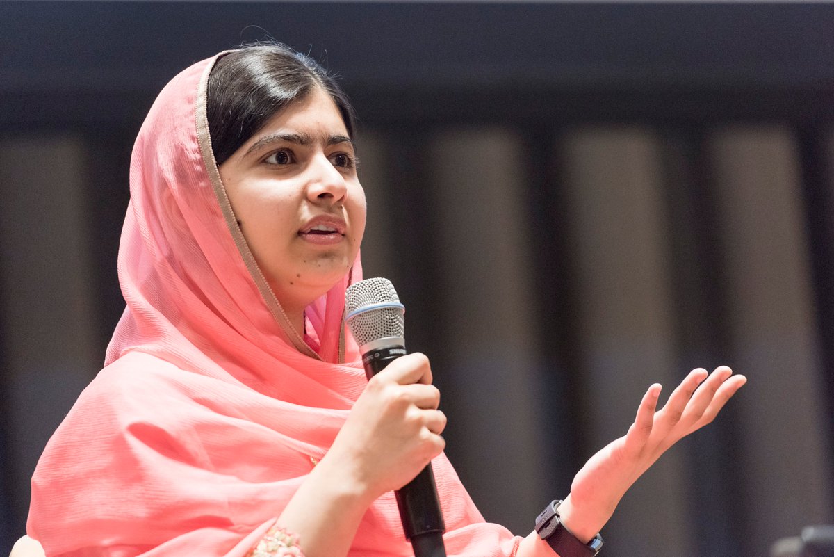 “One child, one teacher, one book, one pen can change the world.' -- @Malala Happy birthday to our youngest Messenger of Peace, who is championing girls' education today & every day.