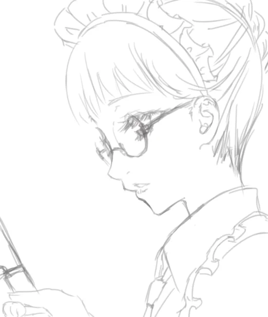 最近描いたメイドさん。 