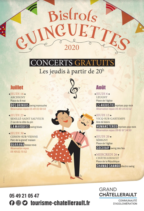 OTChatellerault's tweet photo. Chaque jeudi, une commune de #grandchatellerault vous invite à un bistrot guinguette : repas local + concert gratuit ➡ https://t.co/X2z9SSs7xp
Attention, la soirée du 23 juillet pourrait être déplacée...
#archigny #cenonsurvienne #leugny #vicqsurgartempe #serigny #chatellerault https://t.co/yTwX6zmi7h