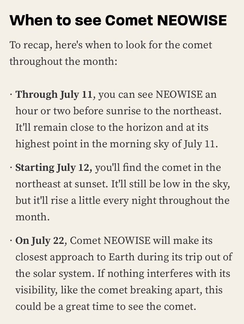 JamesVanFleet's tweet photo. Comet #Neowise over #Stonehenge this morning from @oversnap Jeff Overs via @bbcnews. Have you seen Neowise yet? See pic#2 for details on where to look as the mornings are switching to the evenings for optimum viewing. https://t.co/Ak5JiLDK5q