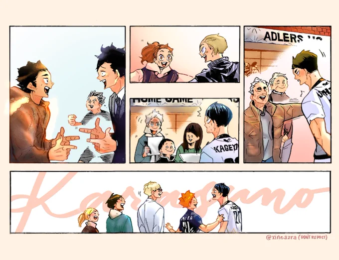 [ haikyuu 401]

Their reunion.

This page made me more emotional. Just by looking at this makes me at peace. How will I cope ?❤️
#haikyuu 