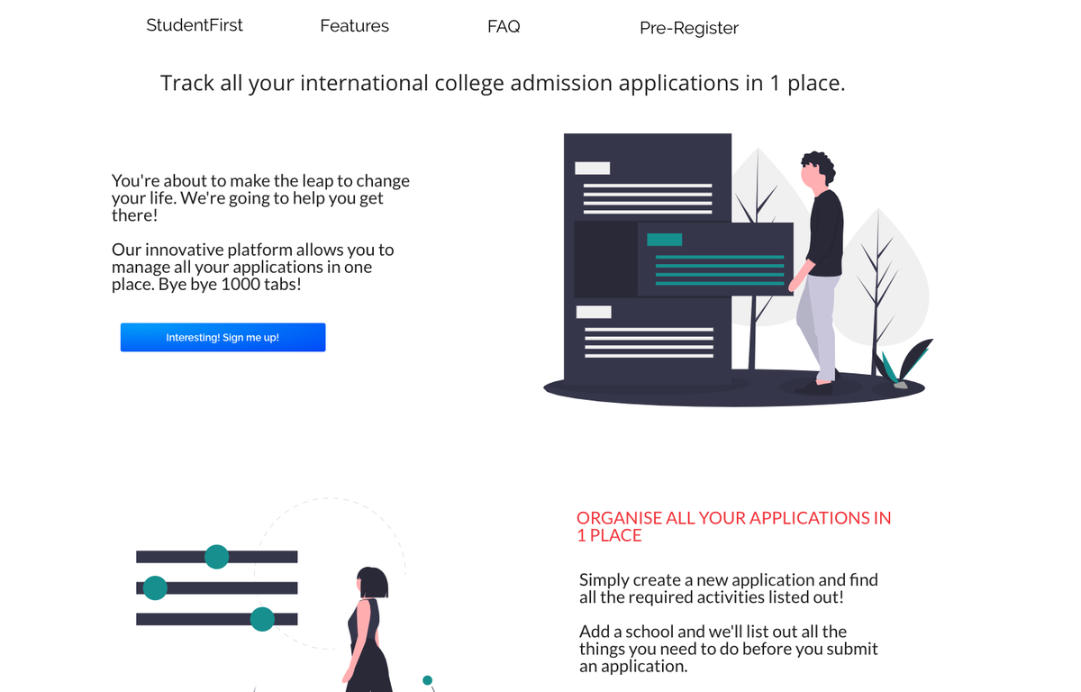 RoyShomik's tweet photo. Excited to finally write this tweet! 

Pre-Registrations to @Studentfirst_io is now open!

If you're planning to study abroad and are at any stage of the process before submitting your application, this is for you!

You can pre-register at https://t.co/90zoXITq7c

#studyabroad https://t.co/Fq8qH8nz63