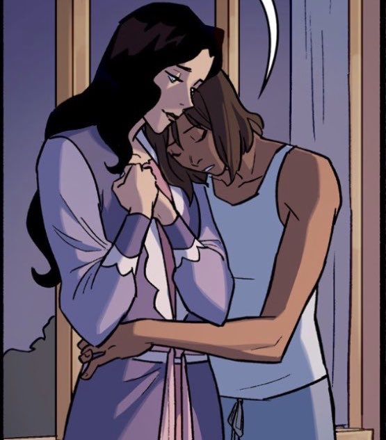 korra really likes putting her arms around asamis waist 