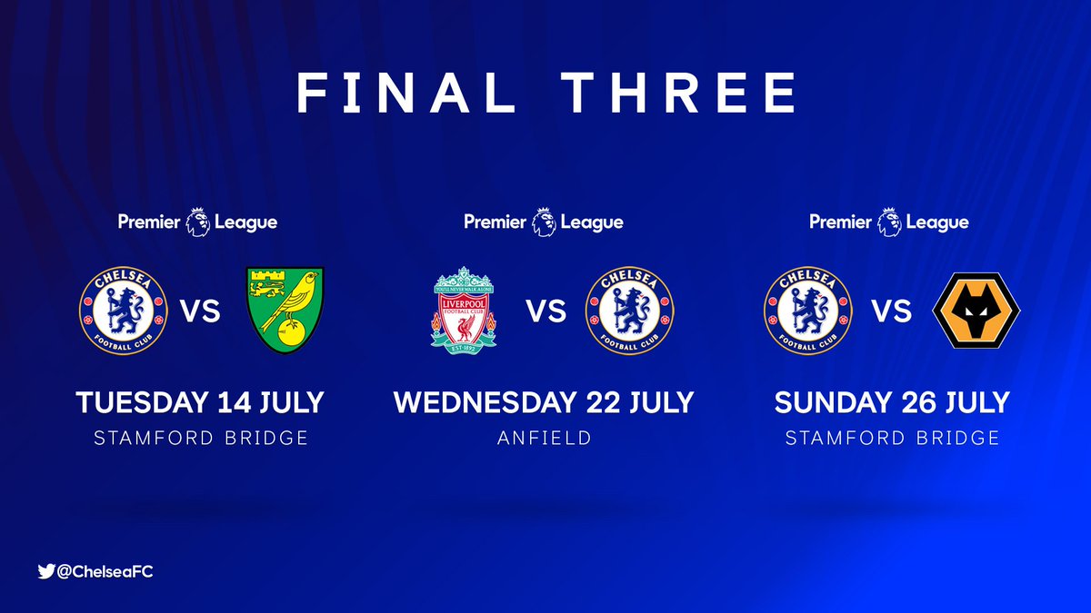 Match schedule chelsea Premier League