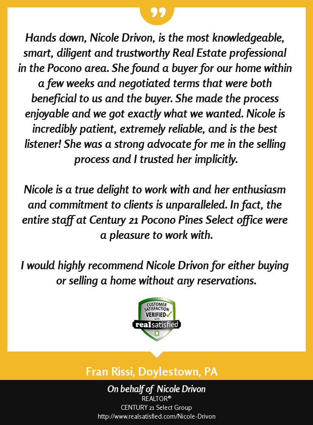 PoconoRealtor's tweet photo. Nothing is more encouraging than a good client testimonial. https://t.co/IDCvM1QH5k via @realsatisfied https://t.co/mLRiCjhV5S