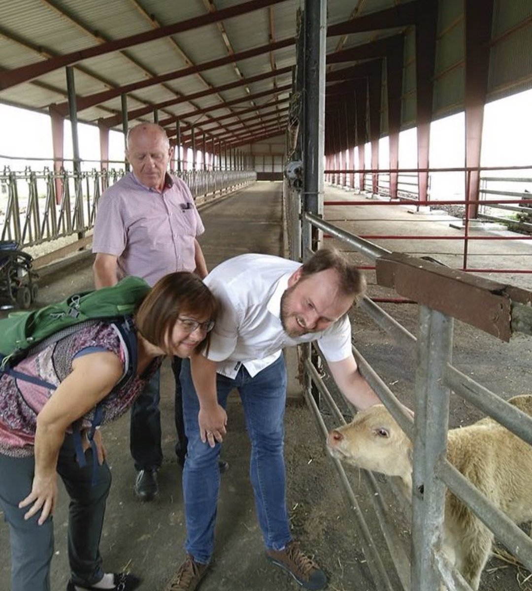 Ursula Nonnemacher &amp; Clemens Rostock looking at Kälbchen

Quelle: eingereicht von <a href="/GrueneGudrun/">Gudruns Gullumne</a> via Twitter