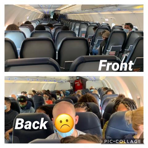 .<a href="/SpiritAirlines/">Spirit Airlines</a> Keeping front half of the plane empty &amp; packing the back  is not a good strategy... EVEN if you ask for 15 volunteers to move up front just before takeoff. Why not appropriately assign seats at the outset (even of some get the "expensive" ones)? Photo cred <a href="/GkMed/">Ga-te-be</a>