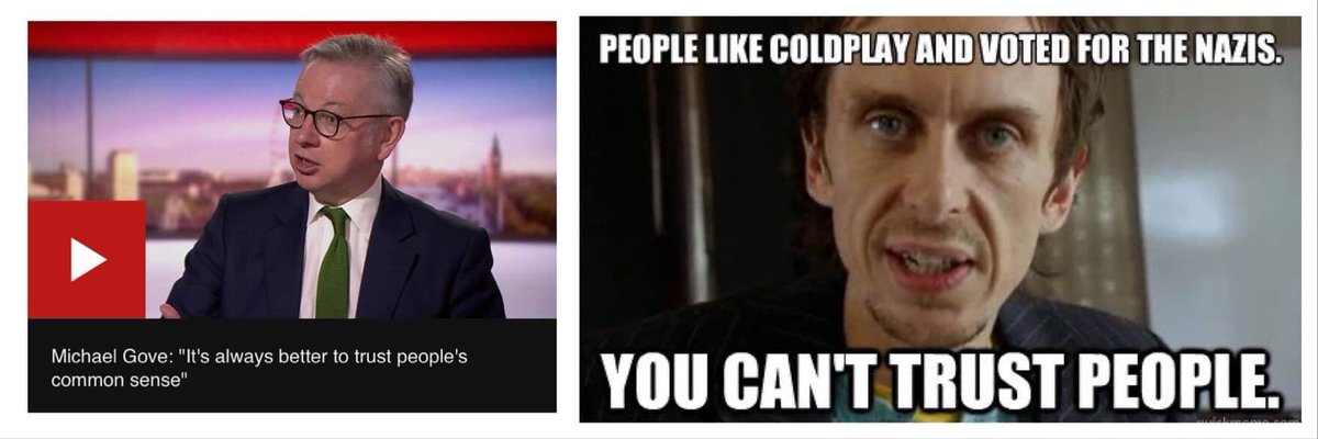 Michael Gove be like - we can trust people to wear masks and I get all...