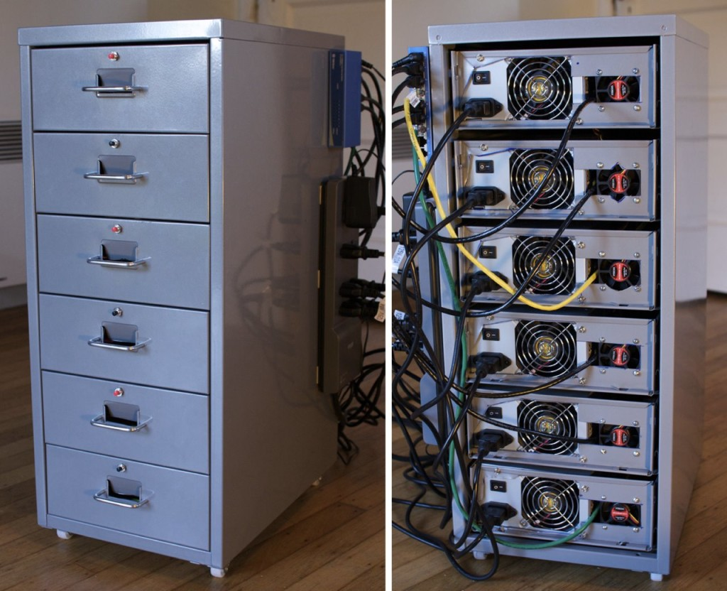I_am_the_Carl's tweet photo. Today I learned: Server racks made from IKEA furniture is pretty common. https://t.co/sWBxSOAyB5