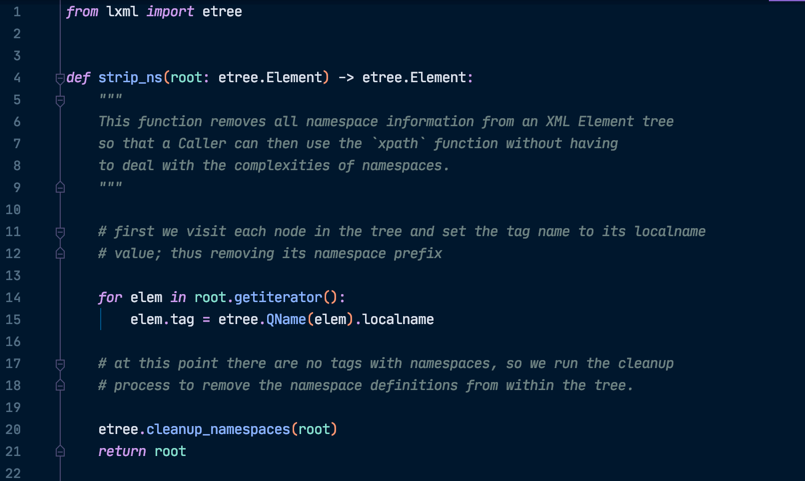 nwkautomaniac's tweet photo. If you work with XML and #python and you want to avoid dealing with namespaces, this is my "go to" code snippet: https://t.co/c9X9xCofZ1