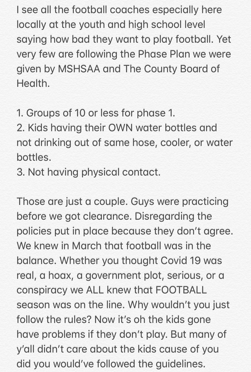CoachReedLive's tweet photo. Youth and High School Football Coaches. Our season is on the line. https://t.co/ui0cClTubn