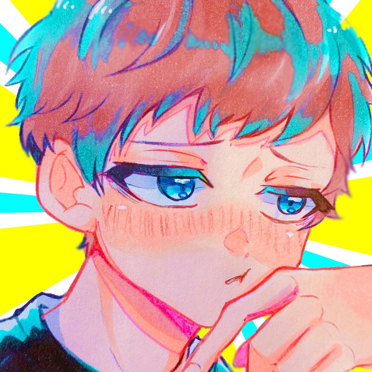 短髪男子 創作 フリーアイコン 自作発言 二次配布禁止 イツクのイラスト