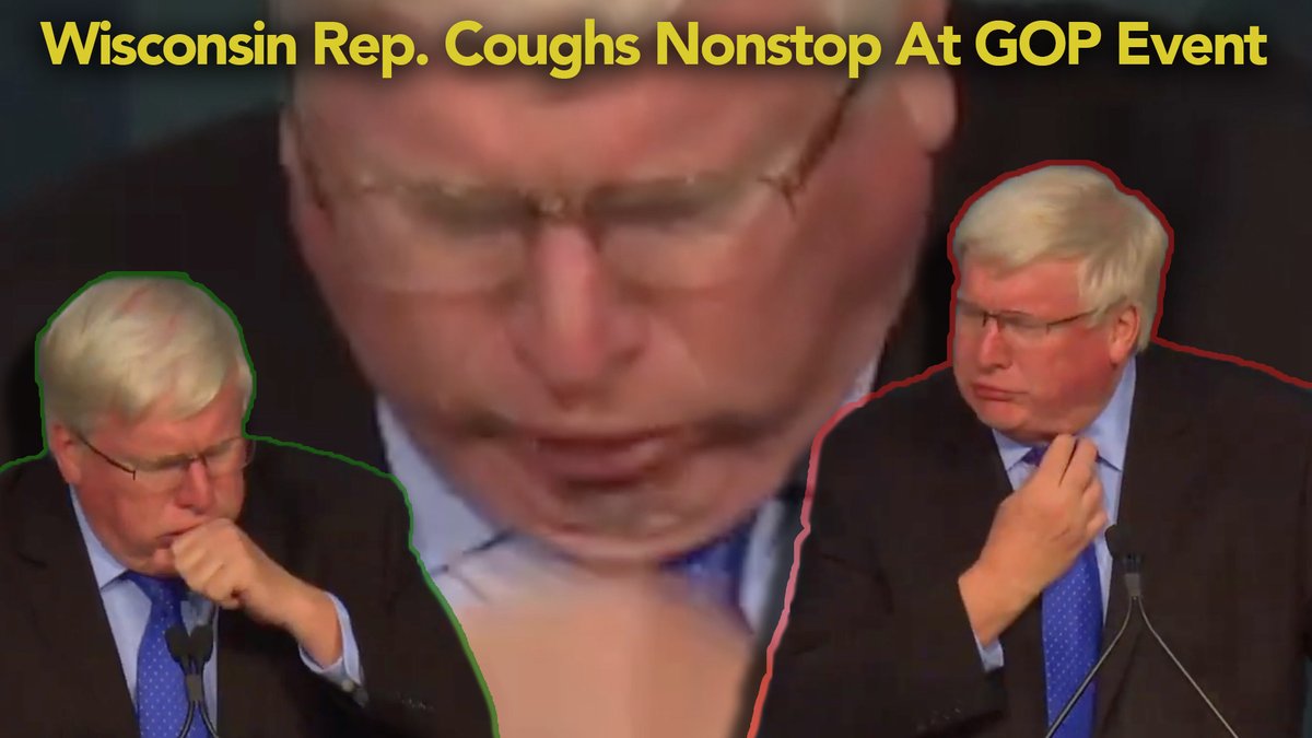 Vic Berger IV (@VicBergerIV) on Twitter photo 12/07/2020 18:13:14 Wisconsin Republican Coughs Uncontrollably at Mask-Optional Event #COVID19 Wisconsin Republican Coughs Uncontrollably at Mask-Optional Event #COVID19