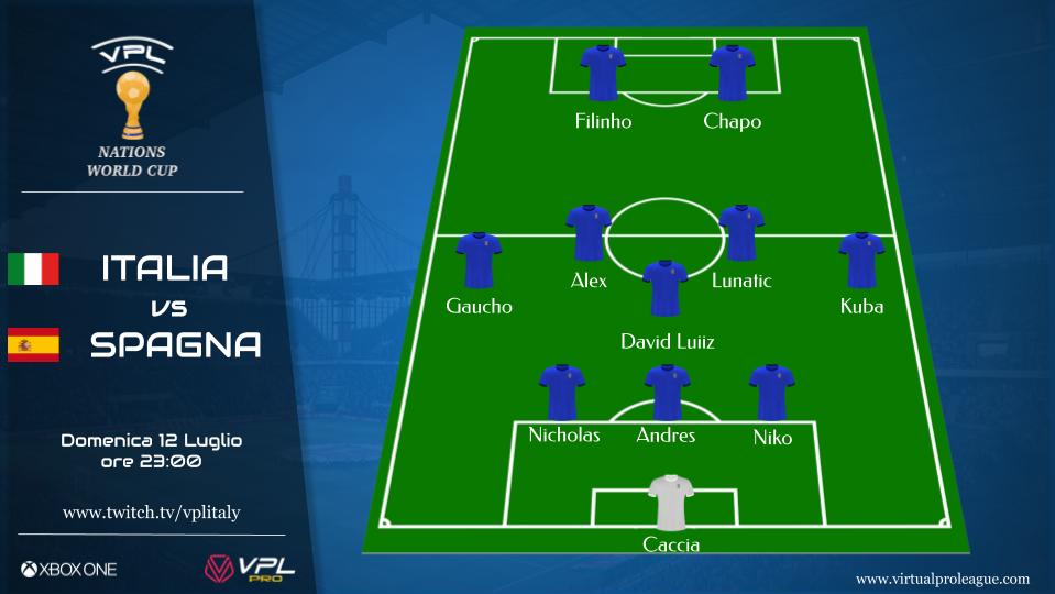 [#XBOX] PROSEGUE IL MONDIALE 2020!

🇮🇹ITALIA VS SPAGNA🇪🇸

⏰23:00

📺twitch.tv/vplitaly

🎙Voce in game degli 11 titolari.

FORZA AZZURRI!