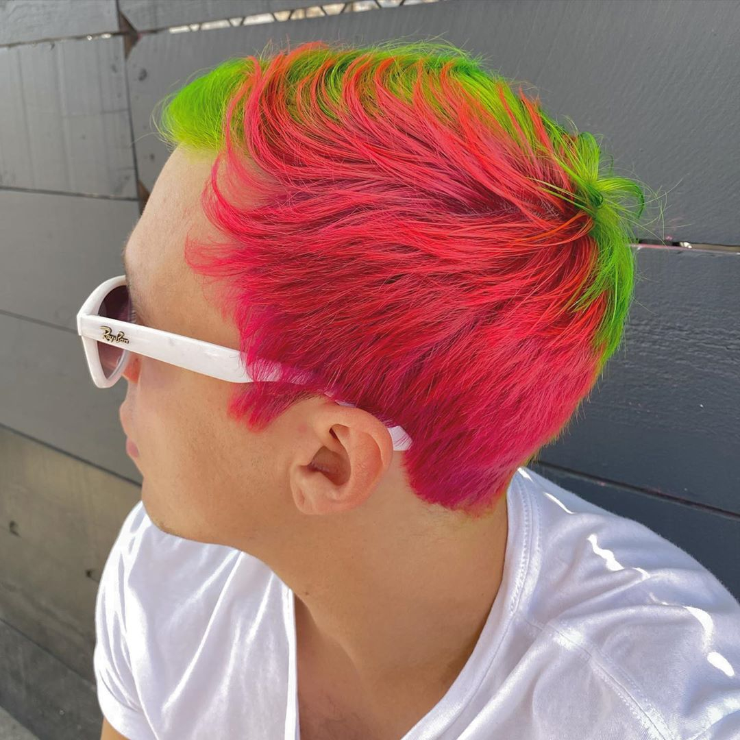 Arctic Fox Hair Color on Twitter: "Forever getting into the summer mood  with spicy watermelon split dyes - TRY to stop us! 🍉 Do it yourself using  Electric Paradise on one side