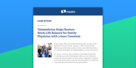 Medici_app's tweet photo. In today's Medici resource, see how Dr. Scott Jensen used Medici to restore a work-life balance resulting in more time with his family & a higher patient satisfaction rating. https://t.co/BMimPAcvqO
#telehealth #telemedicine #telecare #medicimd #mediciapp #virtualcare https://t.co/wubLOkAkqr