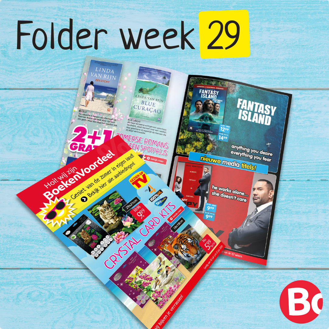 De nieuwe folder is uit! Bekijk de folder van week 29. 
Met een speciale romanactie: 2+1 gratis, de leukste spellen en doeboeken voor kids, nieuwe dotty designs diamonds en meer..

Bekijk hem hier: ow.ly/aNLj50AuDms