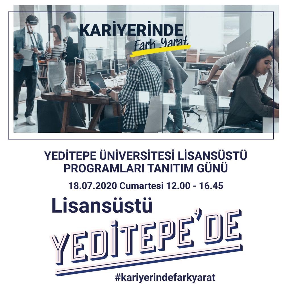 18 Temmuz 2020 Cumartesi günü 12.00 - 16.45 saatleri arasında Google Meet üzerinden canlı olarak gerçekleştirilecek tanıtımlarımızdan dilediğine katılabilir,
sunduğumuz uluslararası eğitim imkanlarımız hakkında detaylı bilgiye sahip olabilirsin.#doctora #master #yükseklisans