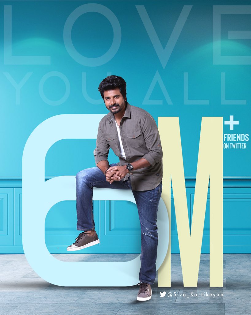 Siva_Kartikeyan's tweet photo. Thanks and loads of love to all the 6 million friends in Twitter 🙏👍Special thanks to all my brothers and sisters for ur unconditional love and support ❤️🤗 https://t.co/XrS5zgKQHU