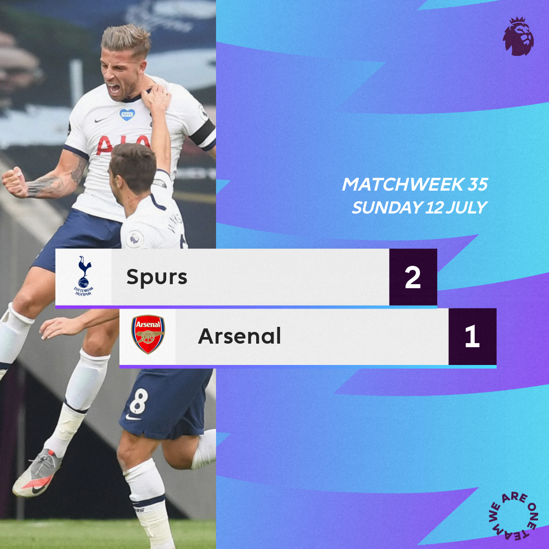 premierleague's tweet photo. Spurs go above Arsenal 💪

#TOTARS https://t.co/A9jdEbs9ZK