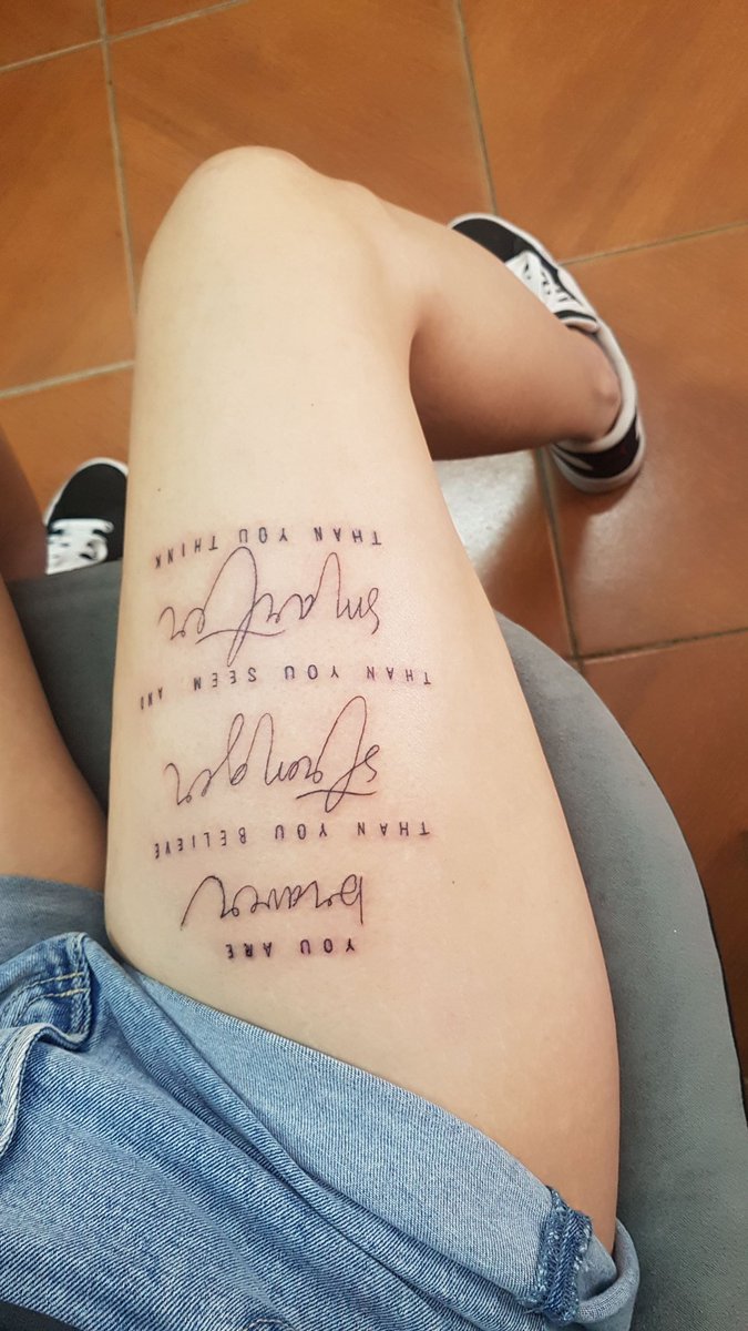 cigdemates1807's tweet photo. My new tattoo #tattoo #cesaret #guc #akil #leg #new #tattoo https://t.co/EKoHcrDQyN