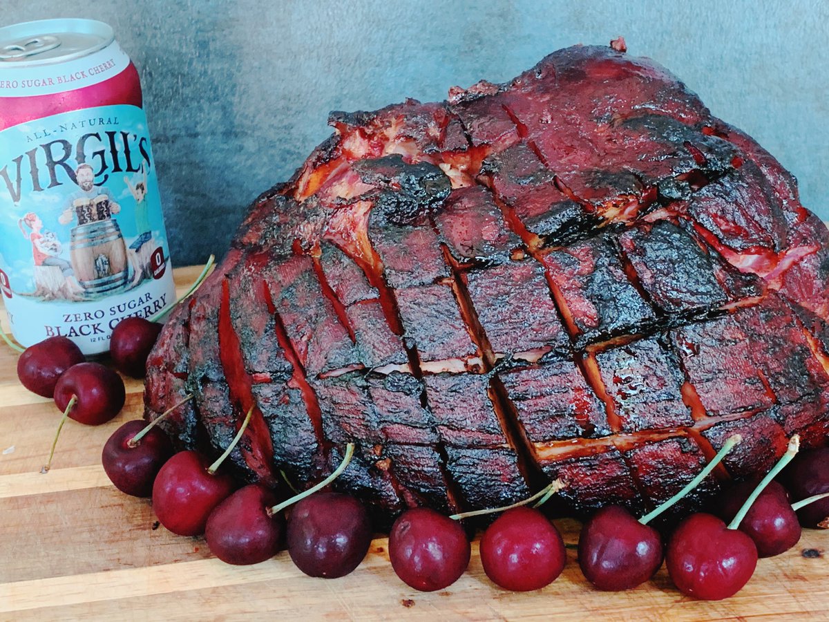 JRMONEYnc's tweet photo. @DrinkVirgils Cherry Bourbon Glazed Ham.

Check out @killerketocook on her Instagram for better pics and info. Smoker is getting worn out today.  More to come

#keto #smoker #smokesumthin #beef #wnccooking #asheville https://t.co/4mHDlMkWVK