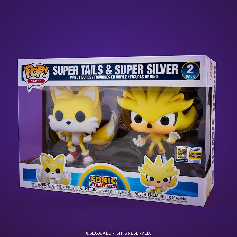 Funko Pop Sonic Sdcc 2020 - Super Tails & Super Silver (2 Pack