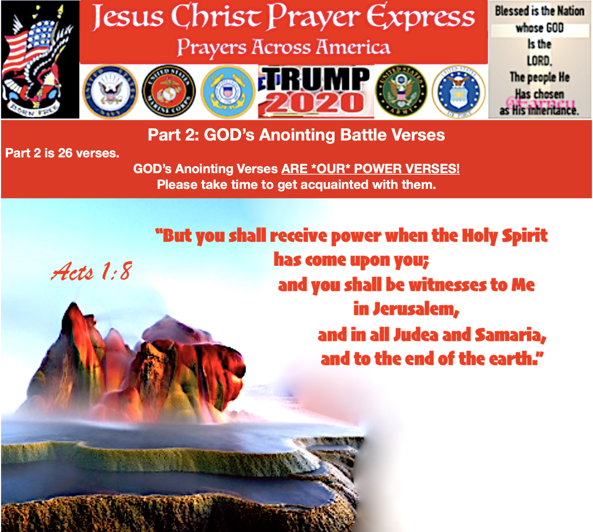 Jesus Christ Prayer Express  #JCPESPIRITUAL WARFARE EDITIONI hope ALL who come by these verses are reading & fully comprehending its meanings:GOD FIRST w/ ALL that YOU are,and you'll never want for anything, never fear anything.God waits for that call. Make it 100%