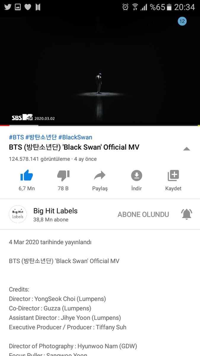 wewannafocusson's tweet photo. Bu şarkının youtube üzerinden bu kadar düşük izlenimde olması cidden haksızlık şuan en az 300 350 olması gerekirdi neyse stream Black Swan👑
#YoutubeONline
@BTS_twt https://t.co/oRsQk79e16