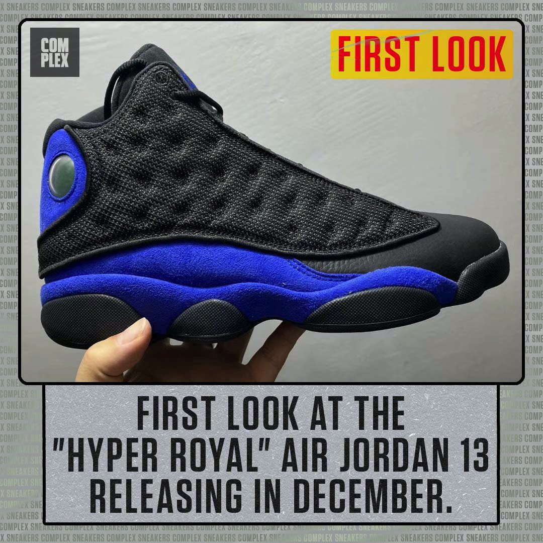 air jordan 13 black royal on feet