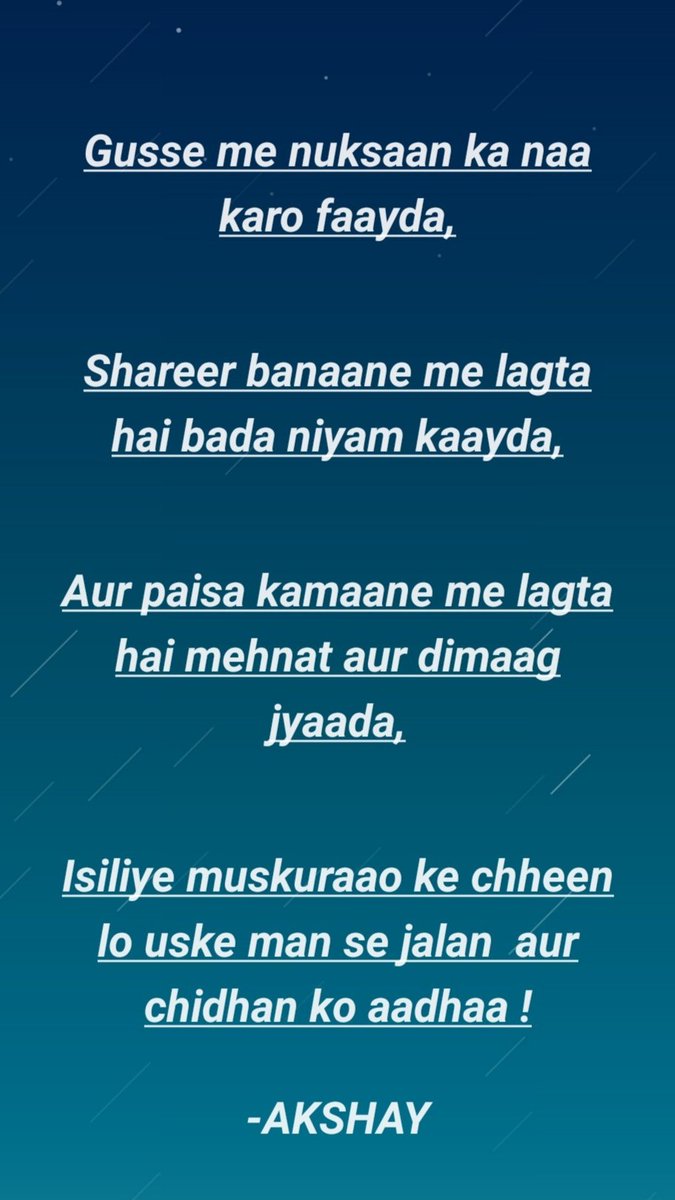 akshay_vaish786's tweet photo. #ENGvWI #Sachinpilot @ANI
#sunday_ka_gyan #read_himself #akshay_ki_shayri #TABADTOD_AKSHAY #Funny_memes_creator https://t.co/mm06UJzCBV