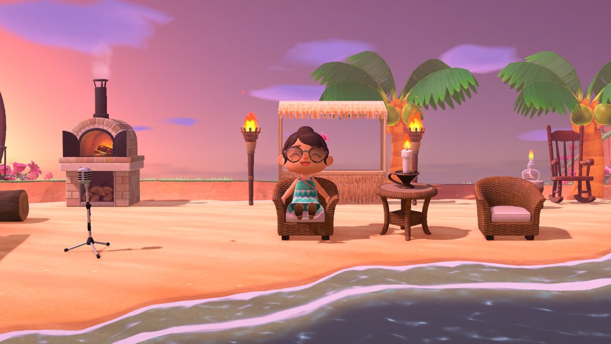 peeweecrossing's tweet photo. a beautiful pink sunset on Chickapin island <3 https://t.co/s5iQtq2AeO