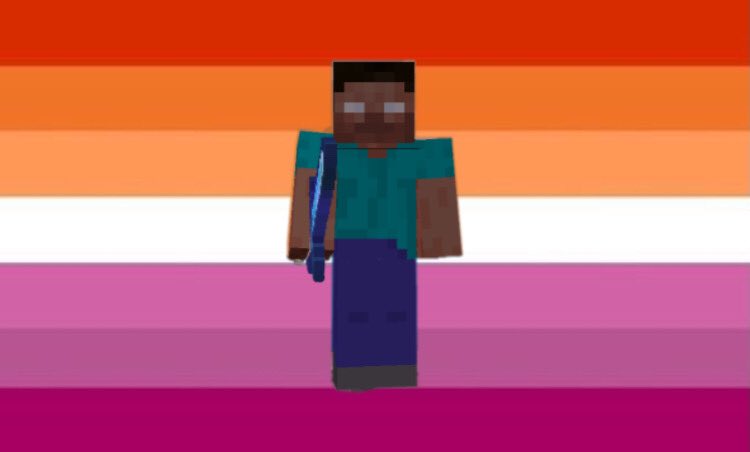 favelesbians's tweet photo. Herobrine from Minecraft loves lesbians! https://t.co/oBygbHzO5W