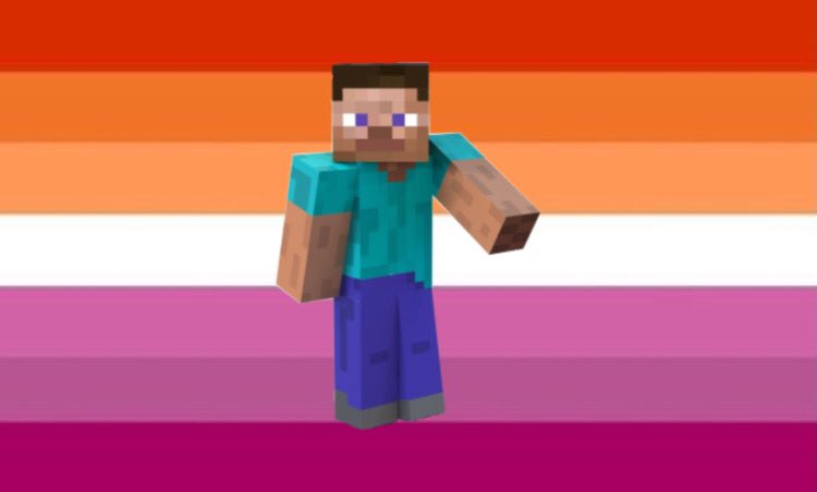 favelesbians's tweet photo. Steve from Minecraft loves lesbians! https://t.co/96slV3gi07