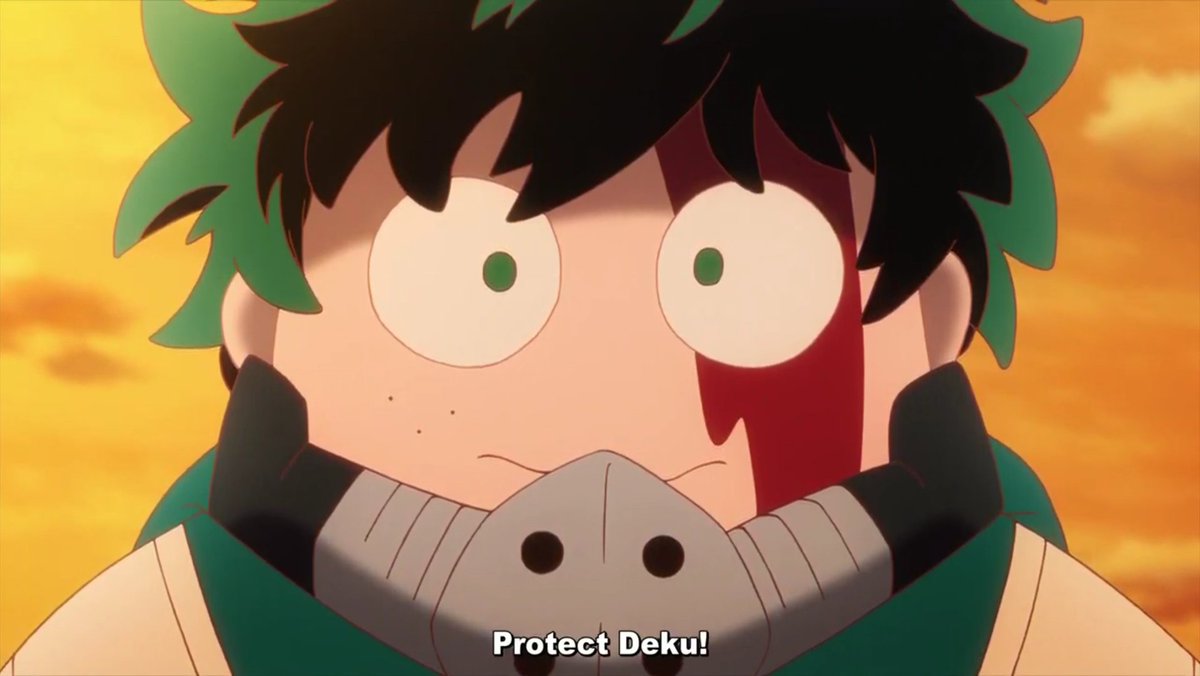 Bakugou arrives exactly when Mahoro asks for someone to protect Deku and I think that's beautiful 