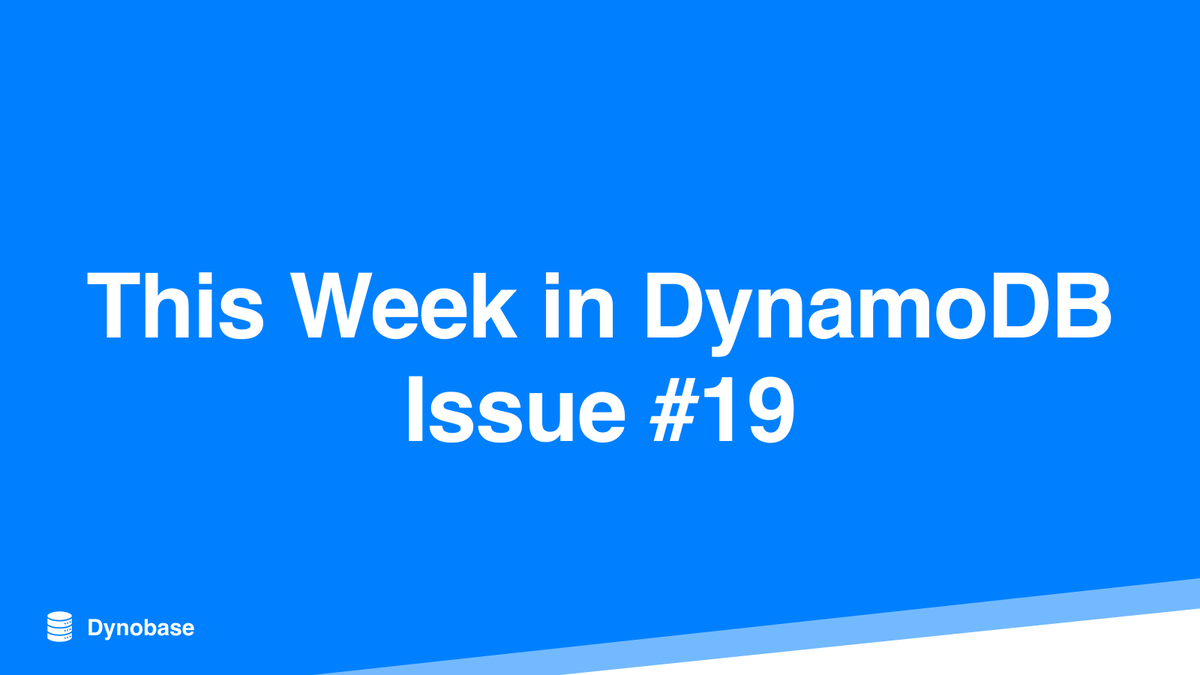 dynobase's tweet photo. [This Week in #DynamoDB] Issue #19 is here: https://t.co/sKlBSTHdJf

DynamoDB powering US 2020 Census, streaming data from Amazon QLDB, story behind @dynobase and a whole lot more.

Featuring @alexbdebrie @moshe_simantov @jeremy_daly @m_lewis @rafalwilinski https://t.co/gSZJYiHXLl