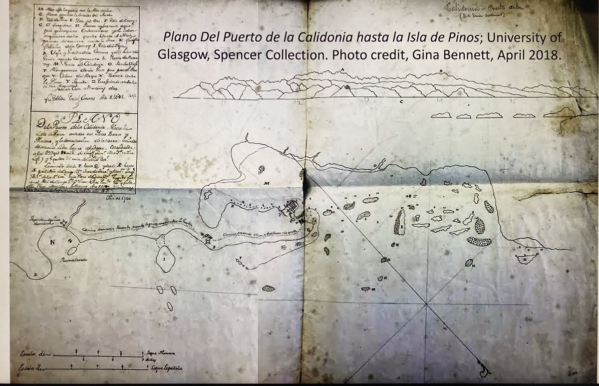 It’s a good day to share some info on my research. 322 yrs ago today ships left  #Scotland for Panama. This map from  @UofGlasgowASC Darien; Spencer Col is a ship-view that travelers saw when first spying their destination. It’s the closest we have to understanding their view.