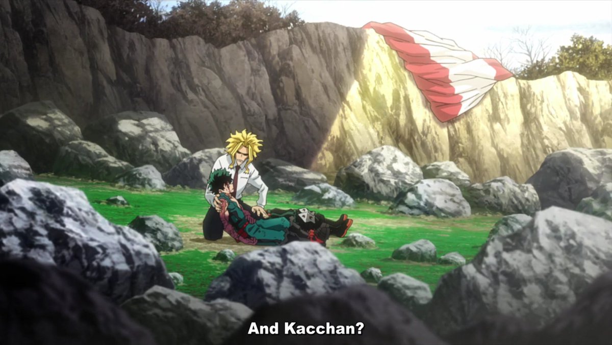 His first thought is " how is Kacchan? "