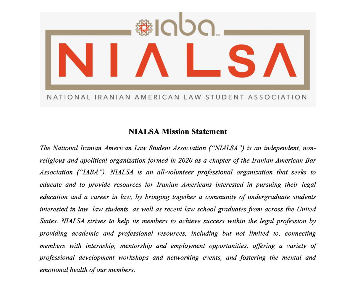 National Iranian American Law Student Association tweet media