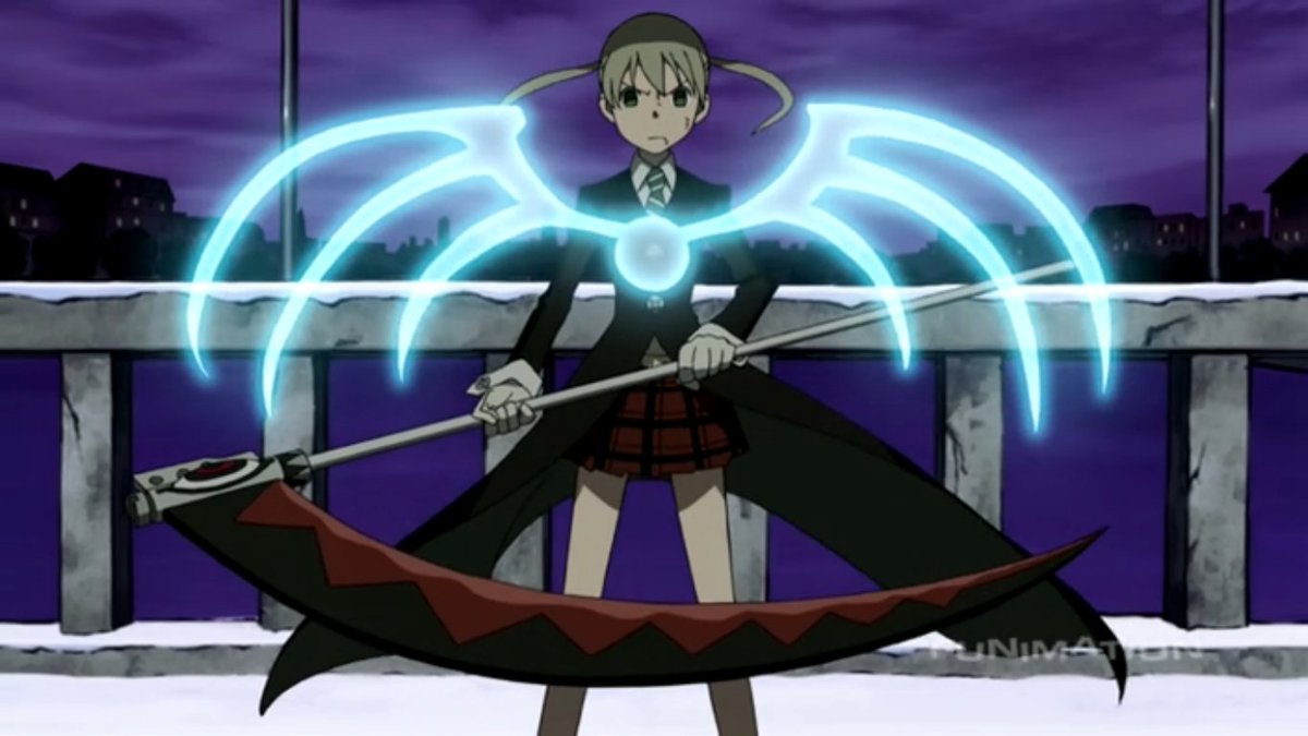 Maka Albarn la meister de faux démoniaque de Soul Eater !Spécialiste du maniement de la paix, elle est une élève remarquable de Shibusen. Sa plus grande force réside dans son courage et sa capacité à ressentir les longueurs d'âmes