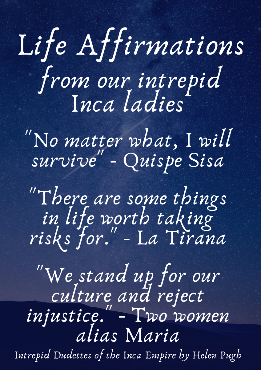 Intrepidudettes's tweet photo. #lifeaffirmations #incawomen #survival #turbulentimes #historyontwitter #EndRacism #SpanishConquest #ItsOkayToNotBeOkay #education https://t.co/4czXGFuvKj