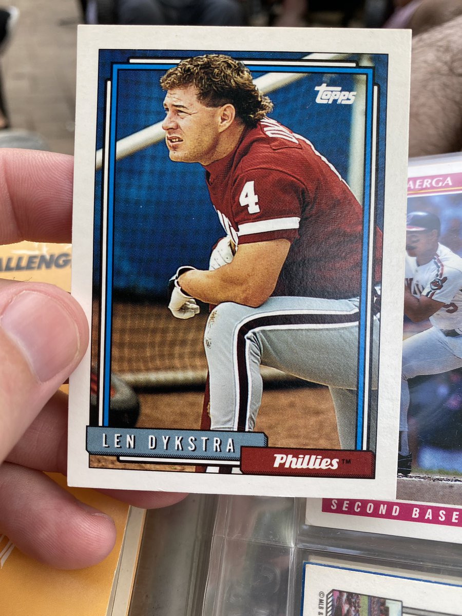 The_Clarkitect's tweet photo. @LennyDykstra coming up with more gold here. Look at that hair flow! https://t.co/bG46UvBClT