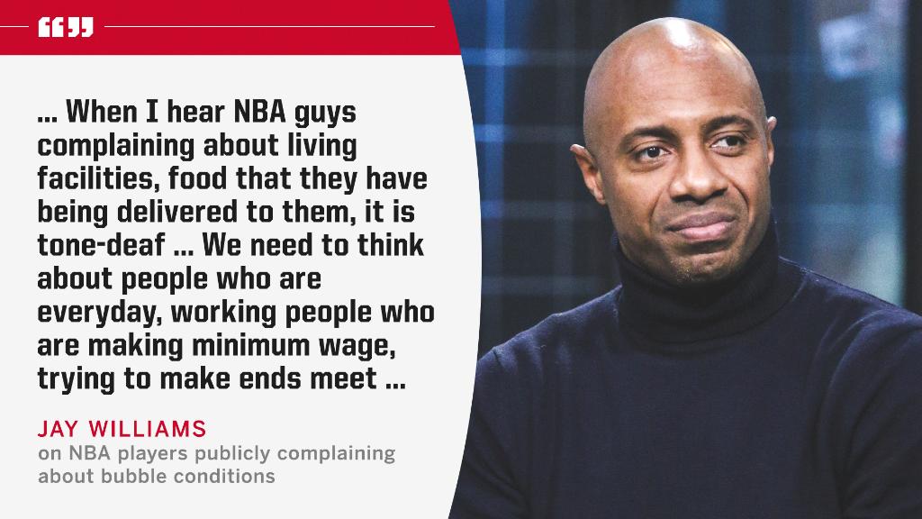 .<a href="/RealJayWilliams/">Jay Williams</a> wants NBA players to stop being "tone-deaf."