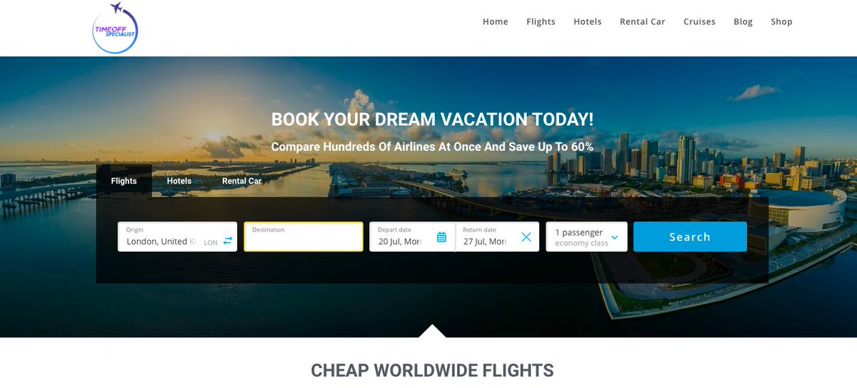 TimeOffSpclst's tweet photo. Book your dream vacation on https://t.co/VCZG6v10Fn you can save up to 60% #cheap #cheapflights #cheapflightticket #vacation #holiday #holidays #travel #travelphotography #traveltheworld #travelgram https://t.co/RKtiIOwmgY