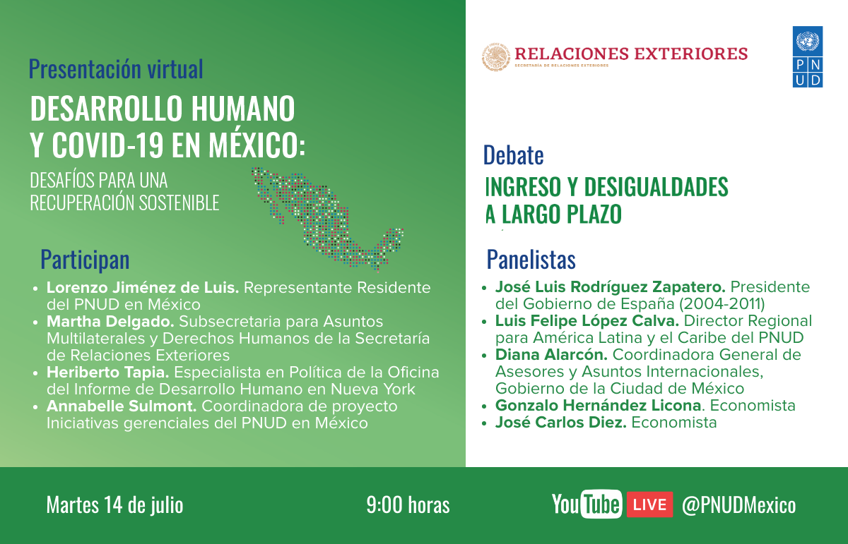 PNUD_Mexico's tweet photo. Faltan #2días para el #Debate: Ingreso y desigualdades a largo plazo con la participación de #JoseLuisRZapatero @LFLopezCalva
 #DianaAlarcon @GHLicona @josecdiez
📅 14 julio
⏰ 09 horas
📌 https://t.co/GwUGyzHUhb https://t.co/Q5hlygI1jI