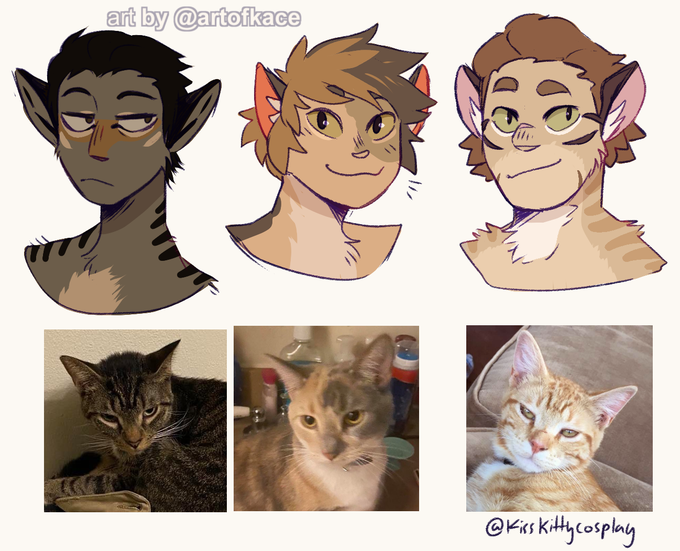 More magicat OC portraits done for ko-fi requests!! This is still so fun to do ^^ 