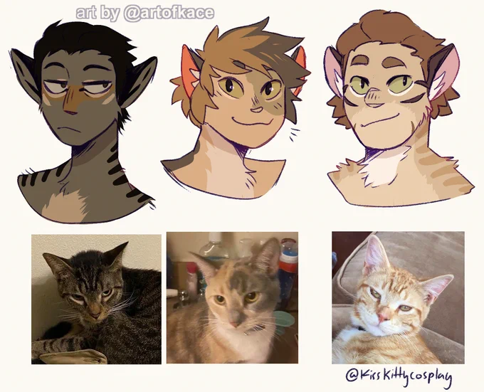 More magicat OC portraits done for ko-fi requests!! This is still so fun to do ^^ 