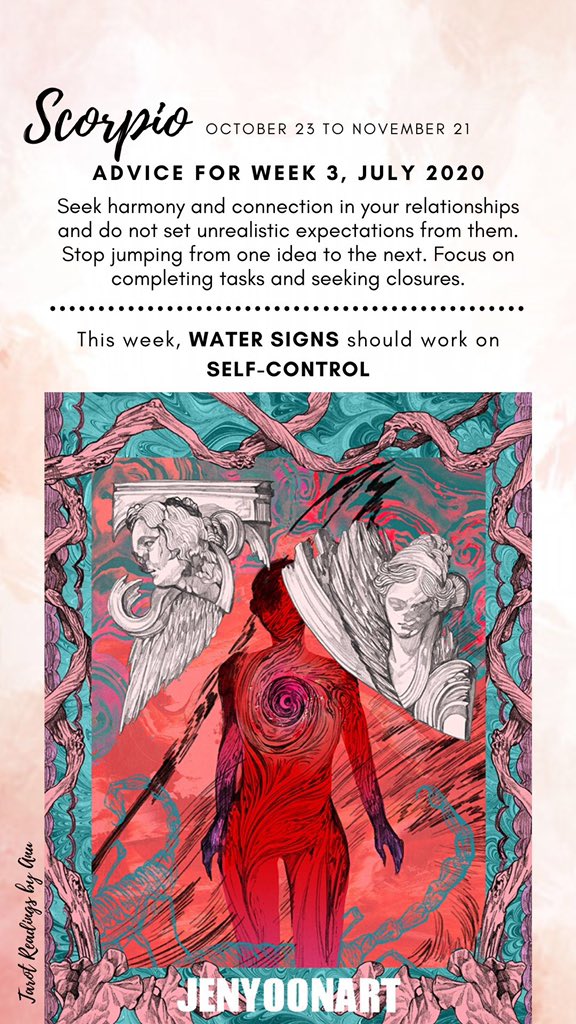 Arcananu's tweet photo. Weekly #TarotReading for #ZodiacSigns for Week 3, July 2020 (i.e. Week of July 13 to July 19). 

This one is for #Scorpio (#Water Sign) https://t.co/3zbygkMfIz