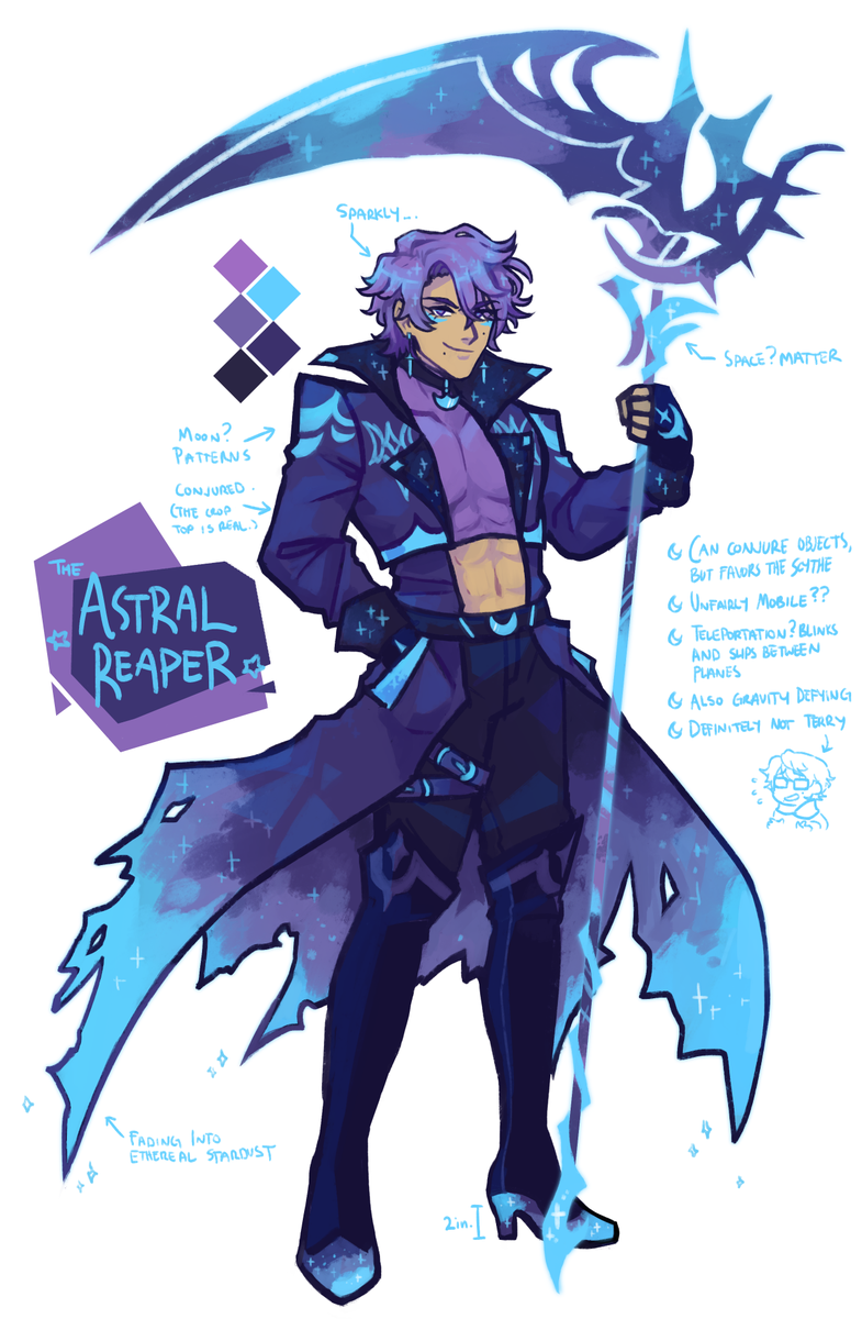 [OC | Thread maybe?] Here's backlog of altair art

he make look like that but also he's just a dumb magical scythe boy who's anxious nerd in everday life 