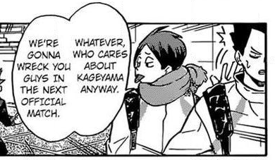 Thus, Kunimi's total dislike for Kageyama which is simply a result of seeing Kindaichi constantly thinking about Kageyama's welfare In contrast to having no proof that Kageyama actually has made any thought or effort to do the same. Therefore, to Kunimi, not caring is healing.